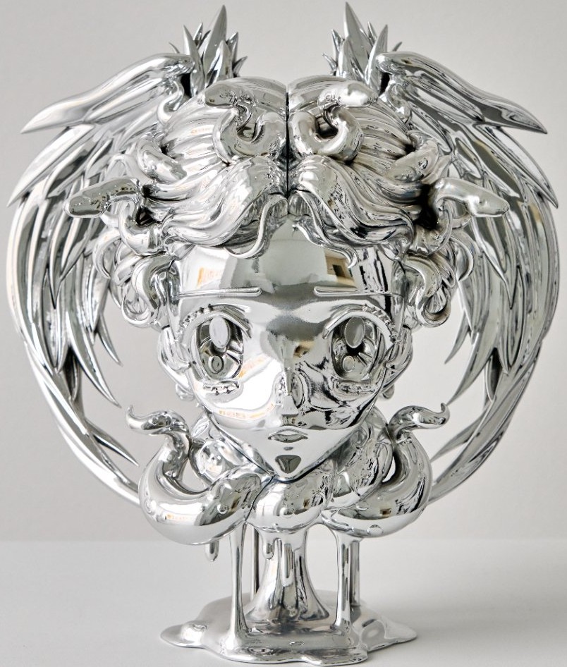 Head of Medusa (Silver Edition) — 30 × 24 × 24 cm